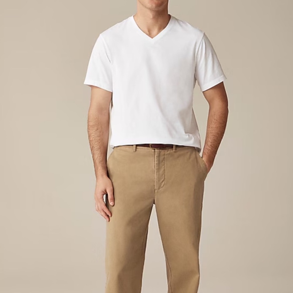 NWT J Crew Broken-in V-neck T-shirt Sz Small White Classic Minimal Preppy Layer